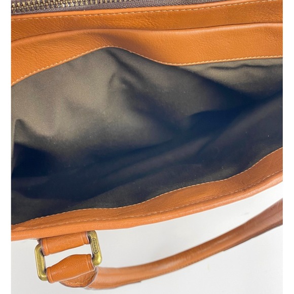 Coach Heritage Leather Briefcase British Tan Brown Sleek, Detachable Strap, Fine - Picture 10 of 13